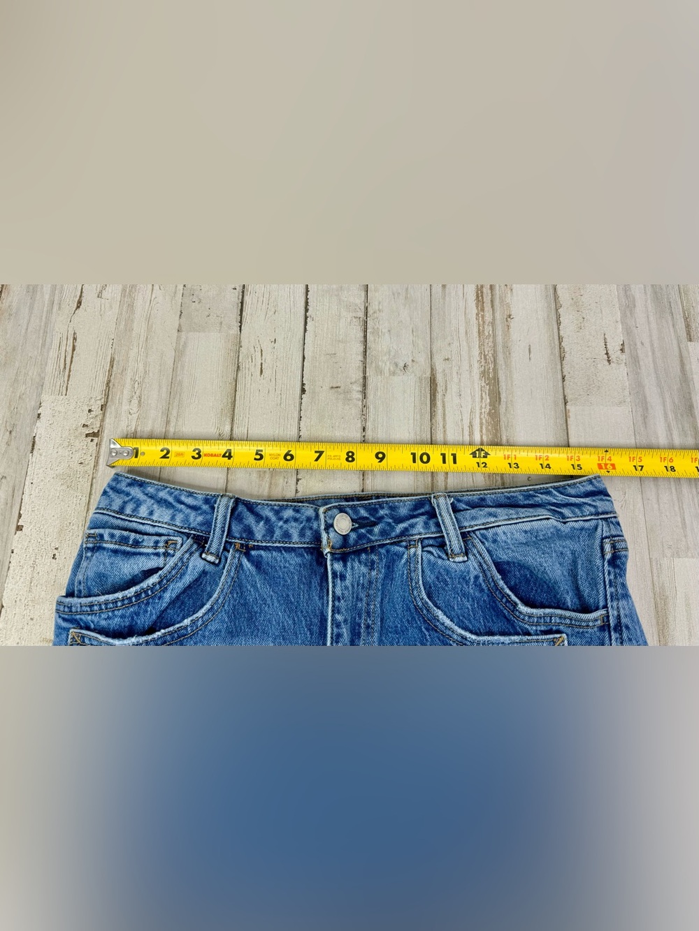 Vervet Blue Straight Wide Leg Jeans 28 (32x35) High Rise - Picture 6 of 11